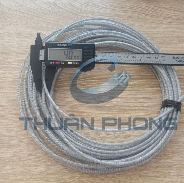 Đường kính tổng cáp bọc nhựa 4mm