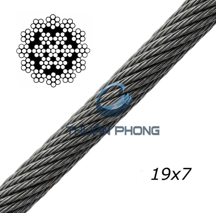 Cấu trúc cáp thép chống xoắn 19x7