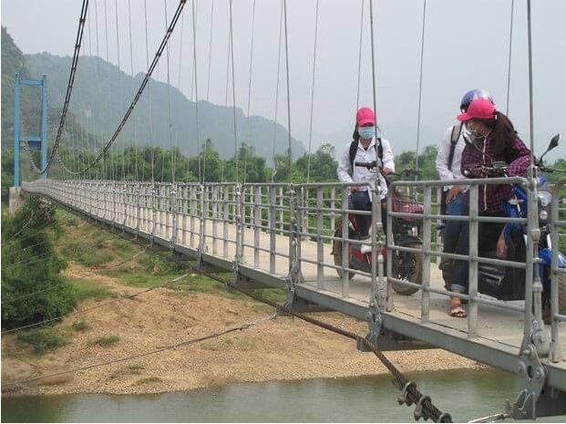 Cáp cầu treo dân sinh bao gồm nhiều hệ thống dây cáp khác nhau